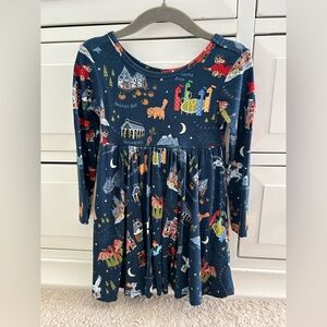 EUC Little Sleepies Harry Potter “Evening at Hogwarts” Twirl Dress (2T)
